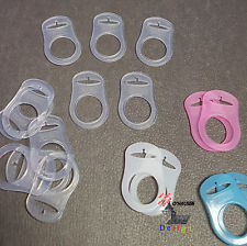 10/30/50x Silikonring Schnullerkette für Nuckel ohne Ring Nuckel-Silikonadapter