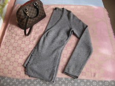 Dolce & Rosa Kaschmier cashmere 100% Cardigan Jacke Strickjack grau silbergrau L