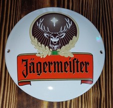 Jägermeister Emailschild Werkstatt Garage Emaille Schild 12cm Rund