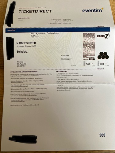Mark forster tickets sommer - mark,