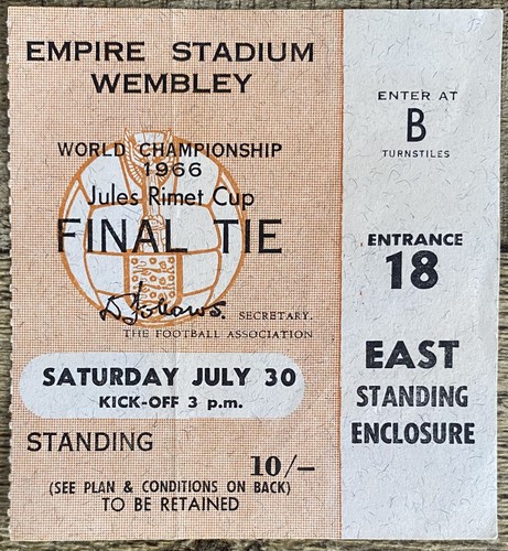 Original final ticket - original, 1966
