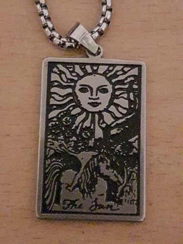 Edelstahl tarot anhänger - edelstahl,