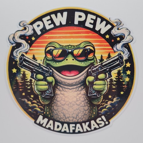 Pew madafakas aufkleber - pew,