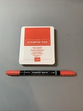 Stampin’ Up! Stempelkissen + Write Marker „Blutorange“ Neuwertig