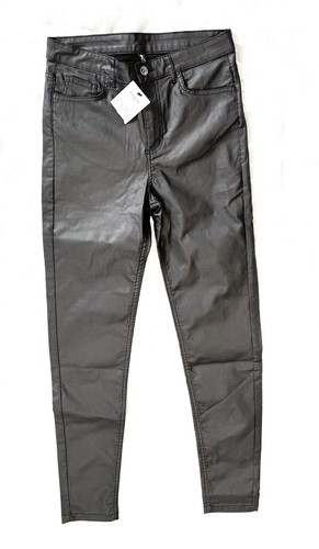 Damen jeans schwarz glanz - jeans, gr