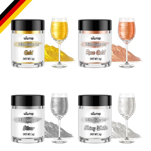 Essbarer glitzer set - 4, farben