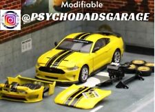 ? Ford Mustang GT 2018 Yellow DIY Tuning Modellauto Racing Auto Body Kit 1:42