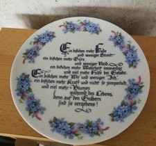 Wandteller mit Spruch, Theo Kühn, Bavaria Germany, Burgwindheim