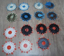 Konvolut Sternzwirn 15 Stück weiß, schwarz, braun, blau, grau 72 Gramm Zwirn