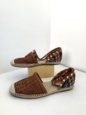 Schutz Shoes Brown Rattan Ankle Flat Espadrilles Gr 9B/ EU 40