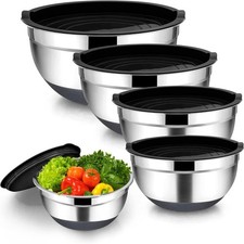 Salatschüssel set edelstahl - edelstahl, 3