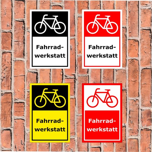 Schild fahrradwerkstatt in 4 - -,