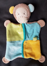 Topomini Schnuffeltuch  ? AFFE Monkey ? Patchworktuch grün blau gelb TOP