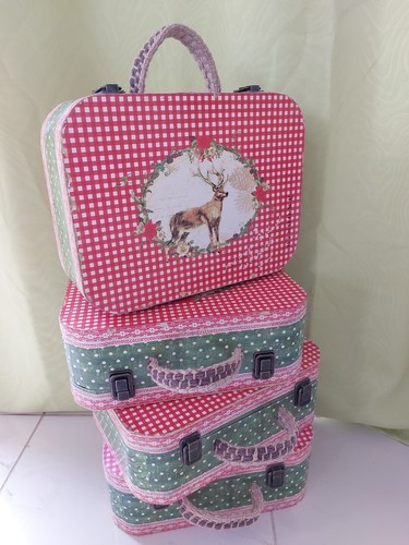 Set holzkoffer shabby - set,