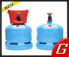  2 kg Stahl Propangasflasche mit abnehmbarem Schutzkragen, blau