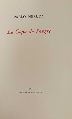 Copa sangre erstausgabe - la, de