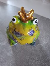 Pomme Pidou kleiner Frosch mit Krone, grün mit  Rosen