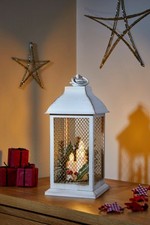 Deko Laterne Weihnachten 3 Modelle innen LED Kerze Timer Funktion batterie 32 cm