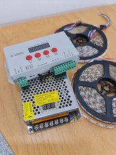 10 Meter LED BTF / Typ WS2813B DC 5,0 Volt, 60 Stück je Meter Controller & Trafo