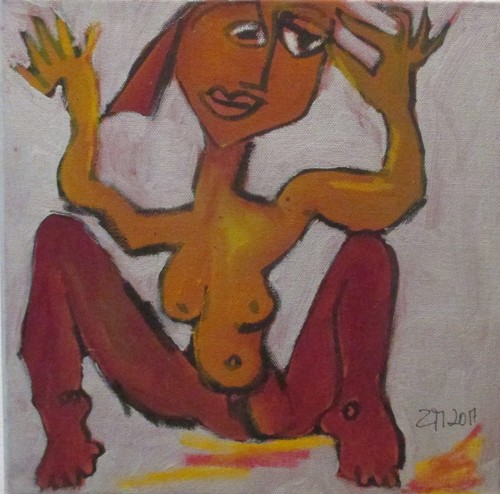 Badende frau malerei nude - malerei,