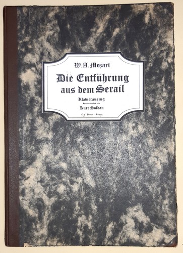 Klavierauszug partitur - klavierauszug,