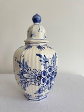 Deckelvase handbemalt Delft