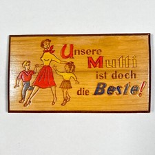 Vintage Holzbild, Mutti ist
