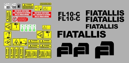 Fiat allis fl10c decals - allis,