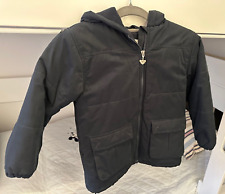 STEIFF - Jacke Winterjacke gefüttert dunkelblau Kapuze Gr. 116 eher 122