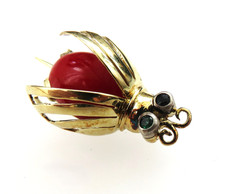 Zarte 585 Gold Brosche/