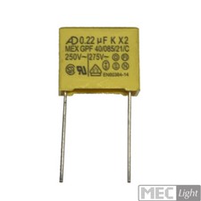Entstörkondensator 0,22µF 275V/AC X2 gegen blinkende / nicht ausgehende LEDs