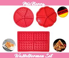 ✅ 3x Waffelform Silikon Waffel Form Bäckerwaffel Belgische Waffelbackform Herz