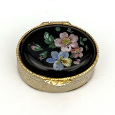 Vintage pillendose blumen - pillendose,