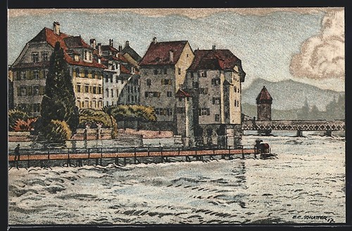 Künstler ernst e - künstler-ak,
