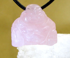 Rosenquarz budda anhänger - ,