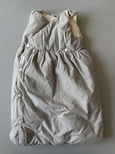 TAVOLINCHEN BABY DAUNEN SCHLAFSACK GRAU WEISS KARIERT GR.60 CM 