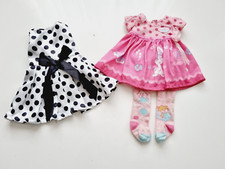 Baby Born Deluxe  3 er Set Strumpfhose Kleidchen Kleid für Puppe 43 cm