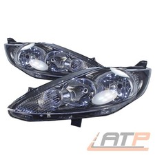 2x SCHEINWERFER H7/H1 SCHWARZ MIT STELLMOTOR FÜR FORD FIESTA 6 BJ 08-13