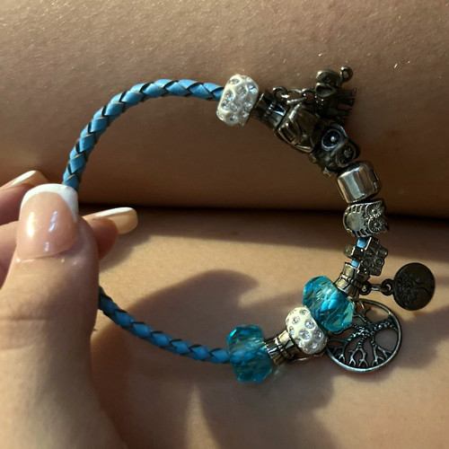 Blaue geflochtene kordel - geflochtene,