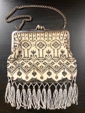 Perlentasche Tasche Theatertäschchen gestickte Perlen Art Deco