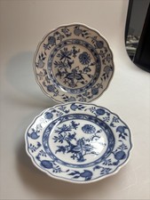 2511054 Meissen 2 x Teller Brotteller Zwiebelmuster 15 cm Durchmesser