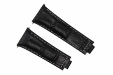LEDERARMBAND ITALIENISCH FÜR ROLEX DAYTONA UHR 16518 16519 116520 116523 SCHWARZ WS