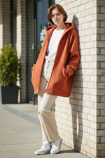 Wolljacke in softer Qualität Damen Jacke mit Reißverschluss Kochwolle Gr. 38