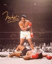 Color Foto (KOPIE),, Muhammad Ali, - Charles Liston, "Autogramm Foto, 20x25cm,