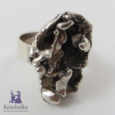 "Der Alchimist" 900er Silberring, Designer Unikat, Gr. 59 (1929EB)