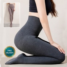 Damen Winter Thermo Fleece Vlies Warm Strumpfhose Gefüttert Leggings Leggins Ski