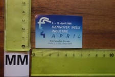 Alter Aufkleber Messe Ausstellung Stadt Hannover Messe INDUSTRIE 1986