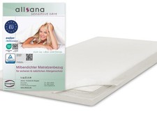 Allsana Matratzen-Topper-Bezug 180x200x8cm Milben-Encasing für Allergiker