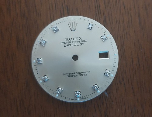 Rolex factory silver - silver, diamond