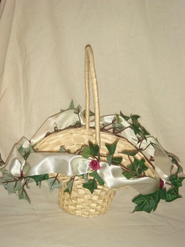 Streukörbchen natur hochzeit - streukörbchen,